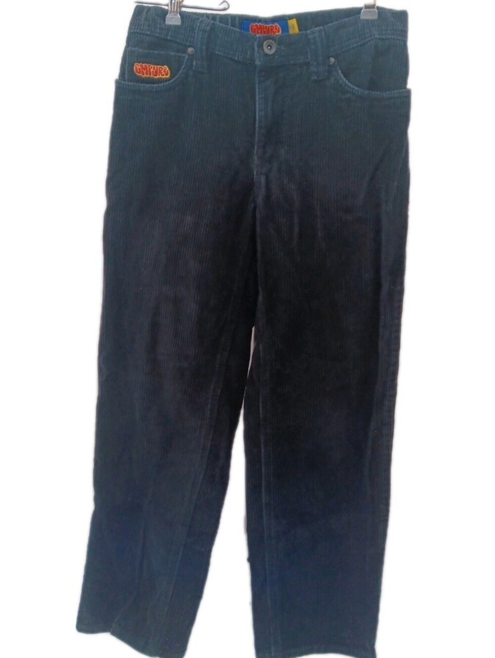 Empyre Corduroy Pants Men 25x28 Black Relaxed Baggy Loose Skater Hip Hop Punk